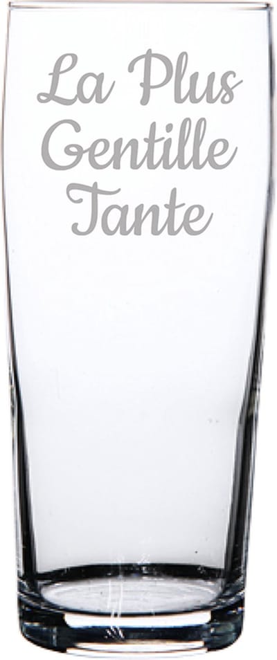 Bierfluitje gegraveerd - 19cl - La Plus Gentille Tante