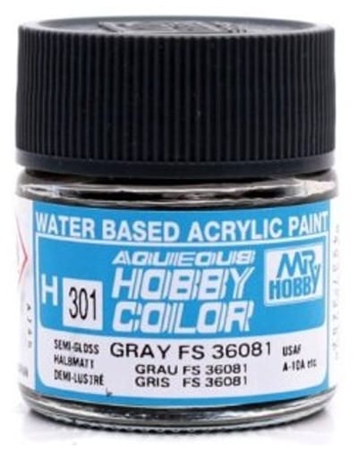 Gunze H-301 - FS36081 Grey Sg - Mr. Hobby Aqueous Modelbouwverf 10ml