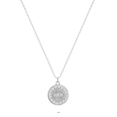 Twice As Nice Halsketting in zilver, zon en oog Zilverkleurig 45cm+5cm
