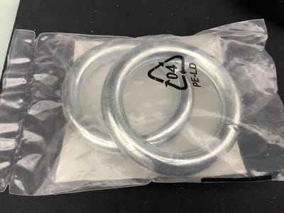 gelaste ring. schommelring. 9mm. dik x 40mm. breed. 2 stuks. Lux-tools.