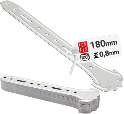 LUN FIX - Ankerhangers 180 mm - 100 stuks - Voor CD-profielen 60/27 - Corrosiebestendig - Plafondconstructie