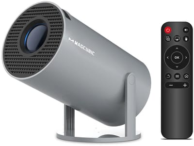 MakkelijkMooi Draagbare Projector met Speaker - 8000 Lumen WiFi 6 & Android 14 - 5W Speaker - Thuisbioscoop - 180° Rotatie - Grijs