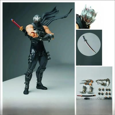Nieuwste Ac Fabriek Speelgoed Ninja Gaiden Ryu Hayabusa Actiefiguur Kaiyodo Revoltech Yamaguchi Figuur Ko Model Standbeeld Cadeaus Speelgoed gray