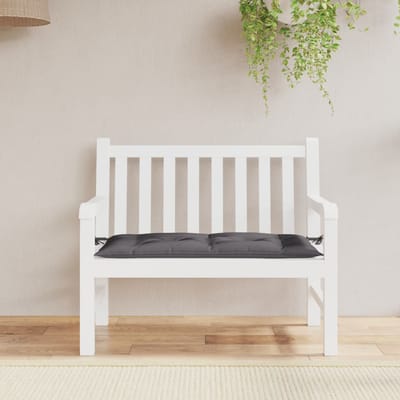 vidaXL - Tuinbankkussen - 110x50x7 - cm - oxford - stof - antracietkleurig