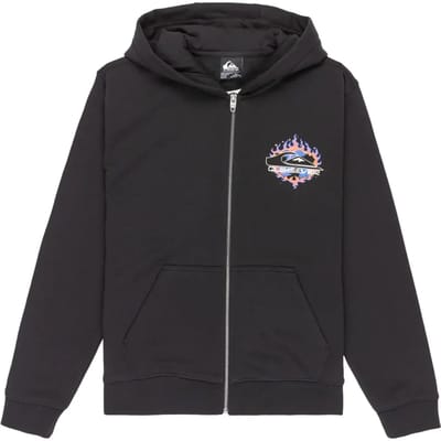 Quiksilver Graphic Sweatshirt Met Rits Zwart 16 Years Jongens