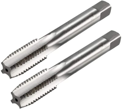 Dailygoods - Metrische Kranen - Ti-Coated - M14 x 2 mm - Tapgereedschap - 2 Stuks - Geschikt voor Boren - Zilver