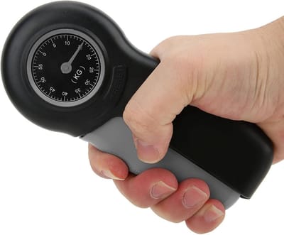 Mechanische Handkrachtmeter - Grip Tester - Krachttraining Meten - Nauwkeurige Weerstandsmeter - 165x75 mm - Donkergrijs