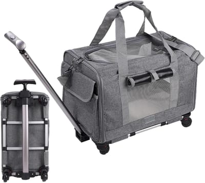 Huisdier Transporttas - Reisdrager - Veilig Vervoer - Afneembaar Chassis - 596 x 28 x 166 cm - Grijs