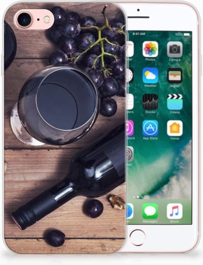 iPhone SE 2022 | SE 2020 | 8 | 7 Siliconen Case Wijn