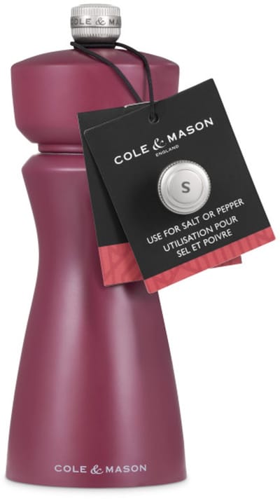 Cole & Mason Kenton Zout- of Pepermolen – 15 cm – Keramisch Maalwerk – Instelbaar – Rubberhout – Sichuan Pepper