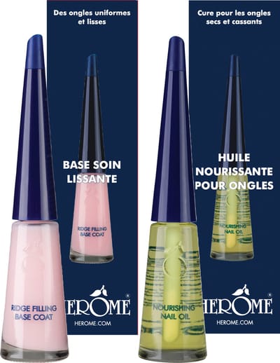 Herome Voedende Nagelriemolie & Ridge Filling Base Coat - Nagelverstevigende Nagelverzorging - 2x10ml