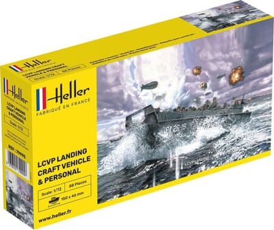 Heller Modelbouwpakket Militaire voertuigen - 79995 LCVP Landing Craft Vehicle - Personal Plastic - 1:72 - Modelbouw