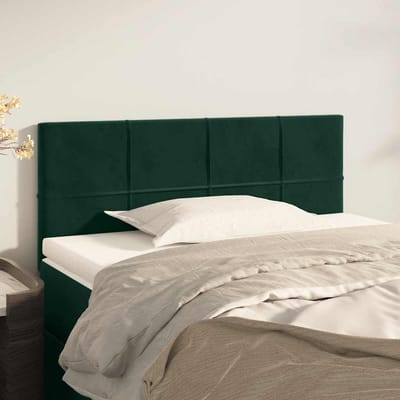 vidaXL - Hoofdbord - 90x5x78/88 - cm - fluweel - donkergroen