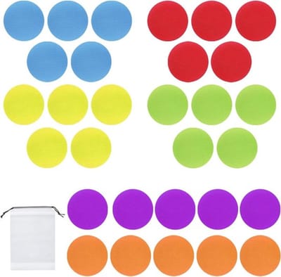 30 ronde tapijtmarkers - opbergtas - vloermarkers voor klaslokaal - educatieve benodigdheden - kindertraining. .
