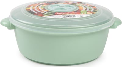 Plasticforte Magnetronschaal met deksel/ventiel - 1,5L - lichtgroen - kunststof - BPA vrij
