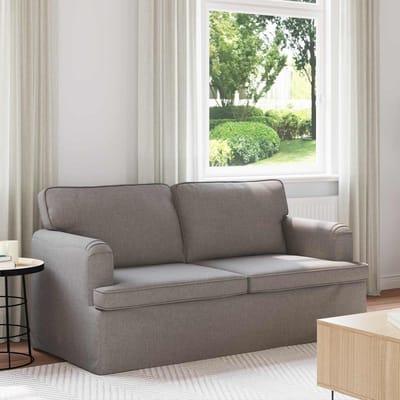 vidaXL - Bank - Taupe - 162 - x - 80 - x - 85 - cm - Stof