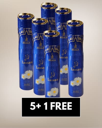 Air Freshener Tamara by Risala – 300ml x6 – Long Lasting Arabic Oriental Room Spray from Dubai – Sweet Floral, Amber & Musk Fragrance