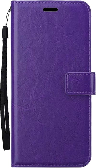 Hoes - Met Pasjeshouder - Geschikt voor Google Pixel 9a - Luxe Bookcase Portemonee - Flip Case - Kunstleer Book Case - Flipcase - Book Cover - Walletcase - PortemonneeHoes - Paars