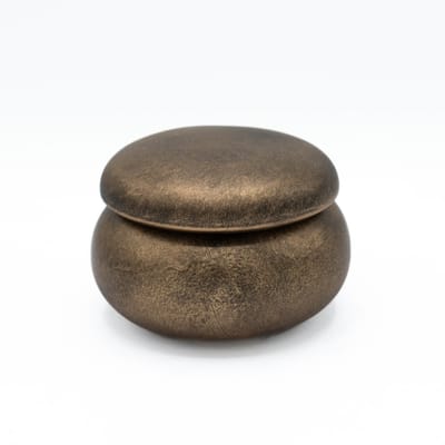 Mini urn - potje - met deksel - 50 ml - antiek goud