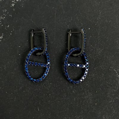 Oktober De Nieuwe 925 Sterling Zilveren Ketting Oorbellen Varkensneus Voor Vrouwen Cadeau Volledige Zirkoon Luxe Merk Sieraden Monaco black