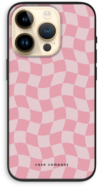 Case Company® - Hoesje geschikt voor iPhone 14 Pro hoesje - Grid Roos - Biologisch Afbreekbaar Telefoonhoesje - Bescherming alle Kanten en Schermrand