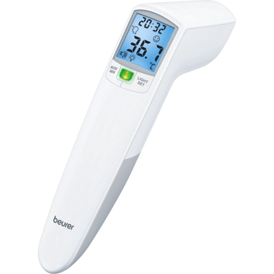Beurer FT 100 Thermometer lichaam - Contactloos - Baby & Volwassene - Slimme Infraroodmeting met Automatische Start - Koortsthermometer meet Lichaam, Oppervlak & Kamertemperatuur - 60 Geheugenplaatsen - Medisch Gecertificeerd