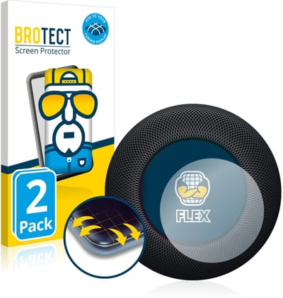 BROTECT - Screenprotector voor Apple HomePod 2 - Folie Beschermfolie transparant volledig dekking - 2 Stuks