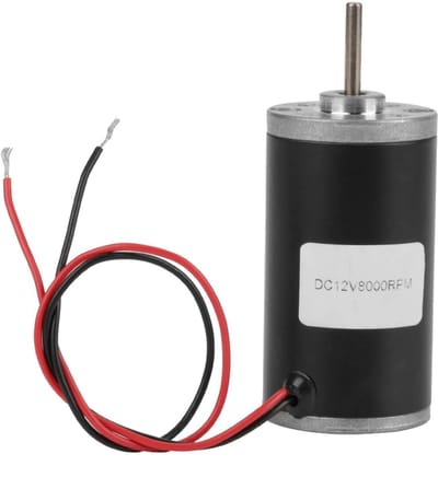 Allecto - Permanent Magnet DC Motor - 21W Hoogwaardige Motor - 6V/12V/24V - Perfect voor DIY Projecten - Hoge Snelheid tot 8000 - Ideaal voor G...