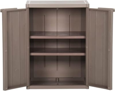 DailySupplies® Tuinkast - Tuinkist - Tuinkasten voor Buiten - Tuinberging - Kunststof -Lichtbruin