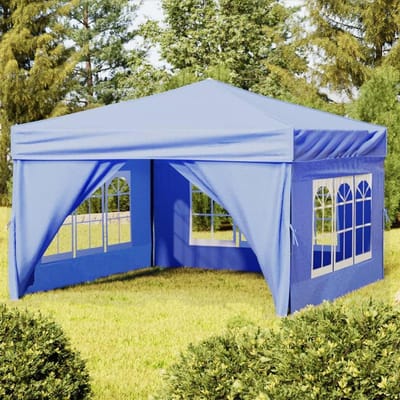 Feesttent - Partytent Gazebo - Buitenfeesten Organiseren - Waterdicht UV-bestendig - 3 x 3 m - Blauw