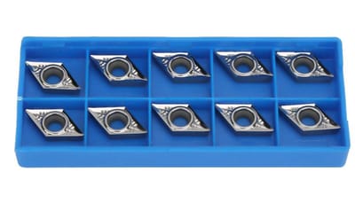 Dailygoods- Wisselplaten 10 Stuks - CNC-Hardmetalen Tip - Draaigereedschap - Slijtvast - Corrosiebestendig - Geschikt voor Non-Ferro Metalen - Snijplaten