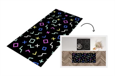 Keukenloper - Loper keuken - Game Console - Vector - Abstract - 120x50 cm - Keukenloper vinyl