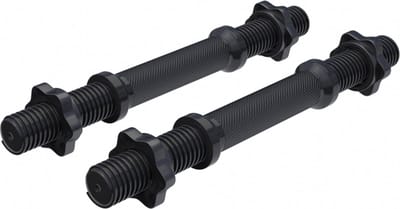 Gorilla Sports Dumbbellstangen - Set van 2 - 35 cm - incl. Schroefsluitingen - Zwart