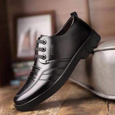 Heren Casual Leren Schoenen Zakelijk Formeel Bruiloftsschoenen Zacht Oppervlak Platte Schoenen Rijschoenen Antislip Ademend Winter 39