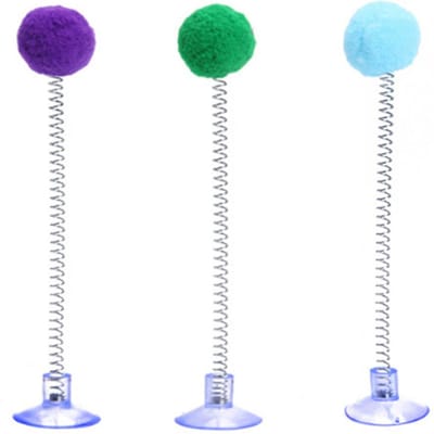 Schattige Kattenbol Schattige Kat Speelstok Huisdier Producten Lentebal Interactief Speelgoed voor Katten met Zuignap Krab Speelgoed Katten Benodigdheden