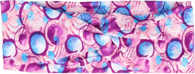 Haarsoires Haarband Twist 9cm – Cirkelprint – Jersey Stof – Blauw Paars - Zachte Knoop Hoofdband - Haaraccessoire voor Dames & Meisjes