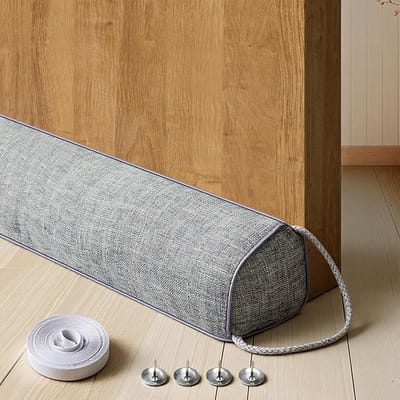 Tochtstopper Deur - Deurafdichting Tochtstrip - Energie Besparen - Verzwaarde Vulling - 90 cm - Grijs