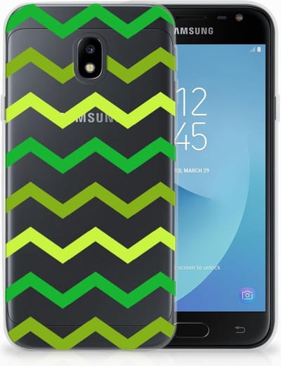Samsung Galaxy J3 2017 TPU bumper Zigzag Groen