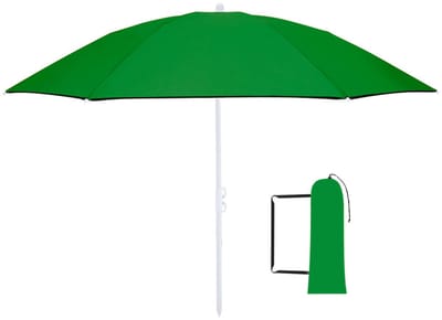 Strand parasol Vibe - D160 cm - groen - opvouwbaar - verstelbare hoogte - met opbergtas
