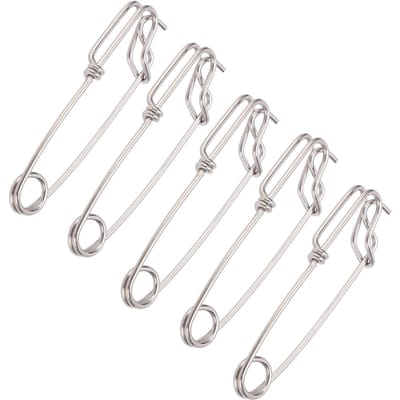 5PCS Clips Ligne Longue Émerillon Snap Connecteurs Pêche en Mer Boucle de Suspension Œillet Fermé Outil Goupille Rapide2.0cmx80MM white