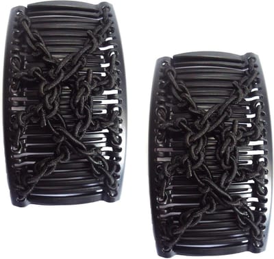 2 Stuks Comfortabele Dubbele Haarspeld voor Krullend Golvend Dik Haar - Antislip & Zonder Trekken