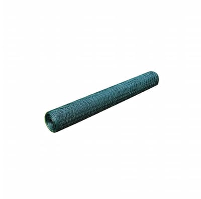 Kippengaas 25 Meter - Tuingaas Maaswijdte 25 mm - Hoogte 50 cm - PVC Gecoat Staal - Groen - Pluimveegaas & Boombescherming