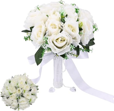 Handgemaakt Kunstbloemen Bruidsboeket Rozen voor Bruiloft en Feest