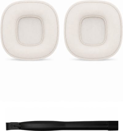 Set Oorkussens voor Marshall Koptelefoon - Major IV Oorkussen - Major III / Major V / Mid ANC - Kunstleer met Traagschuim - Wit