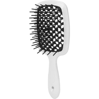 Ontklittingsmassage Haarkam Massagekop Honingraat Borstel Nat Haar Borstel voor Styling Föhnen zwart