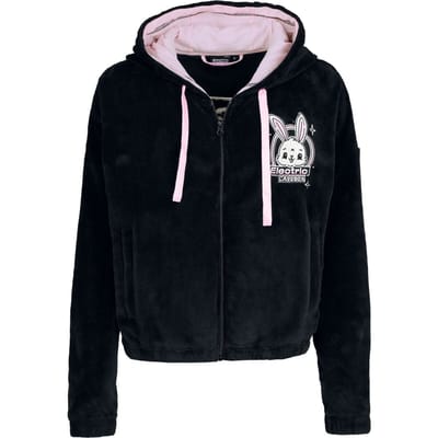 Electric Callboy Vest met capuchon - EMP Signature Collection - S tot XXL - voor Vrouwen - zwart-roze