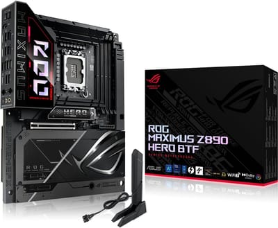ASUS ROG MAXIMUS Z890 HERO BTF Moederbord - Intel Z890 - Intel LGA1851 - DDR5 RAM - ATX (BTF Standard)