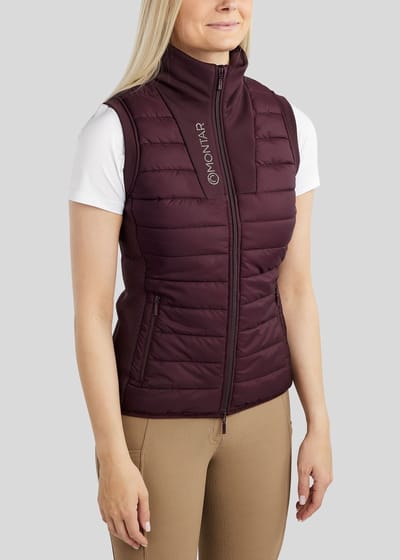 Montar Bodywarmer Caroline Hybrid w. Lasercut and Champagne Crystals Fig - XS
