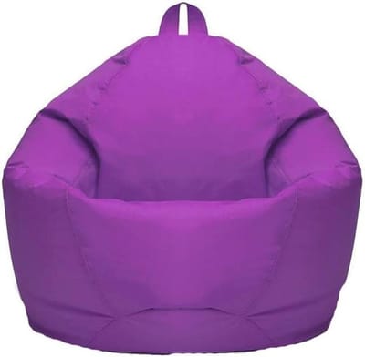 Zitzakstoel - Loungestoel Poef - Binnen en Buiten - Waterdichte Hoes - 80 x 90 cm - Paars