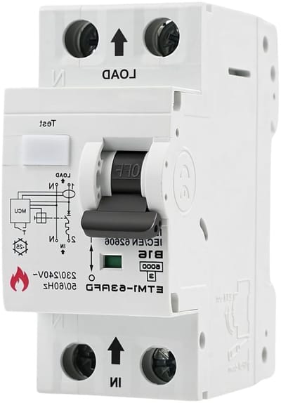 Schakelaar 16A met Foutlichtbeveiliging, Arc Protection AFDD 1P+N 16A 6kA, Brandbeveiliging tegen Boogfouten en Kortsluiting